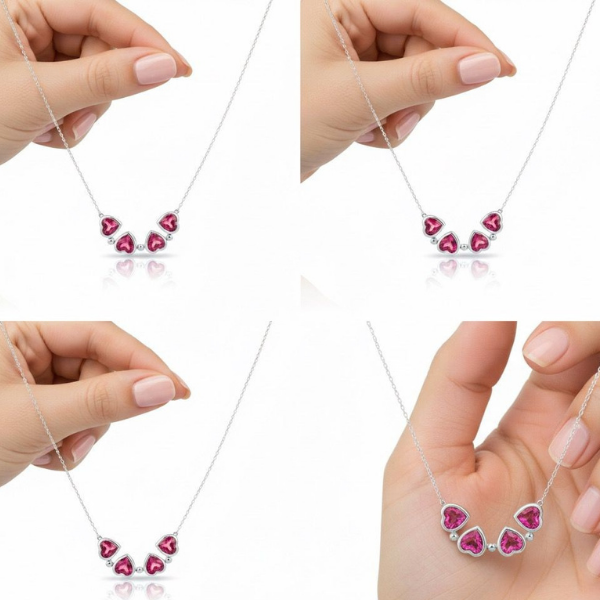 Kırmızı Yonca Kolye 3